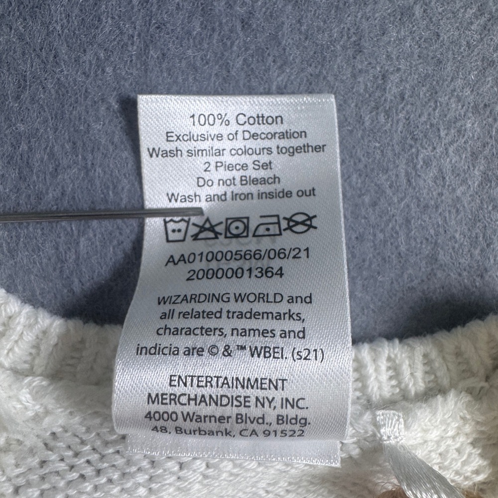 Wizarding World Christmas At Hogwarts Knit Set Unisex Baby 0-3M Cream Fair Isle - Picture 4 of 6